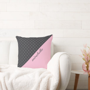 Coussin Motif des crânes Monogramme