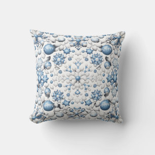 Coussin Motif des flocons de neige de Noël