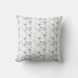 Coussin Motif des flocons d'eau de Noël