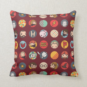 Coussin Motif des icônes de dessin Harry Potter