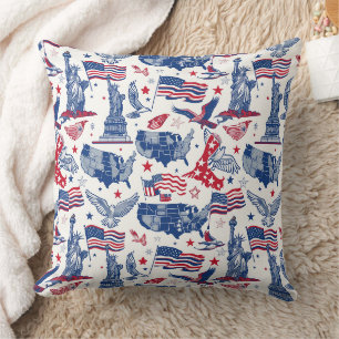 Coussin Motif des icônes patriotiques - Statue de la Liber