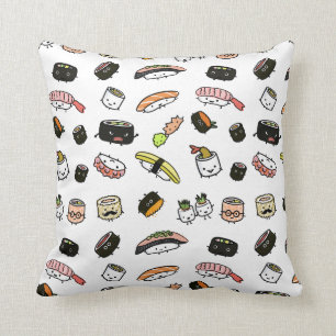 Coussin Motif des personnages de sushi