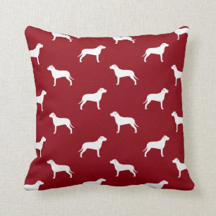 Coussin Motif des silhouettes de American Pit Bull Terrier