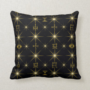 Coussin Motif des symboles magiques