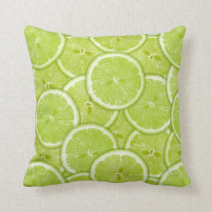Coussin Motif des tranches vertes de chaux