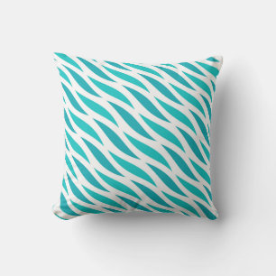 Coussin Motif des vagues bleues