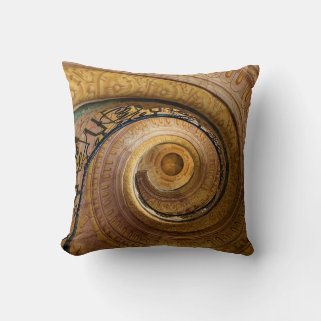 Coussin Motif d'escalier en spirale (Recto)
