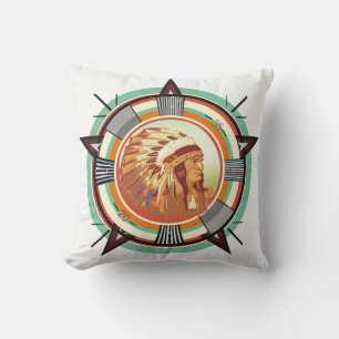 Coussin Motif d'essai indien personnalisable
