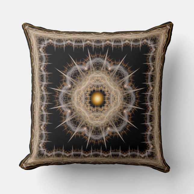 Coussin Motif d'étoile de fantaisie barbelée (Recto)