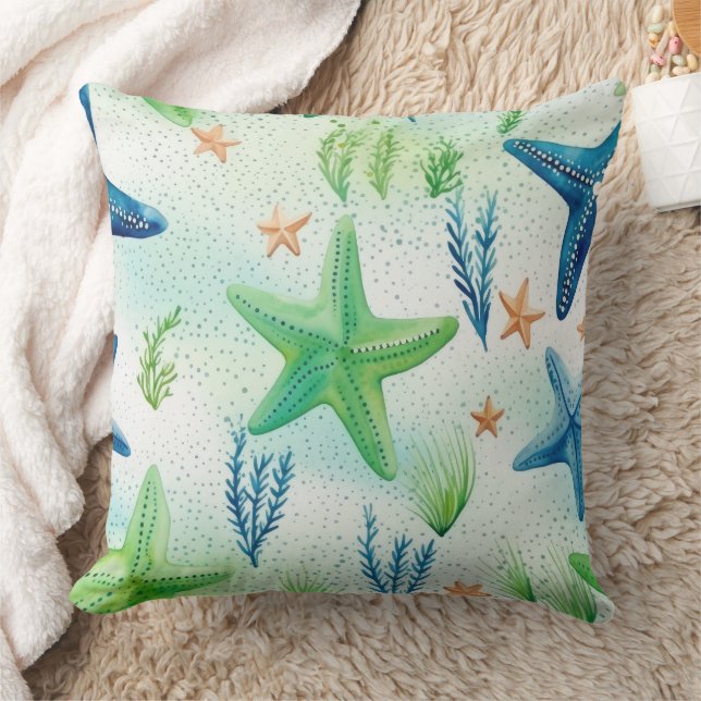 Coussin Motif d'étoile de mer côtière  (Couverture)