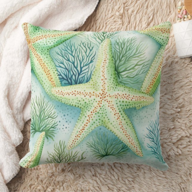 Coussin Motif d'étoile de mer côtière  (Couverture)