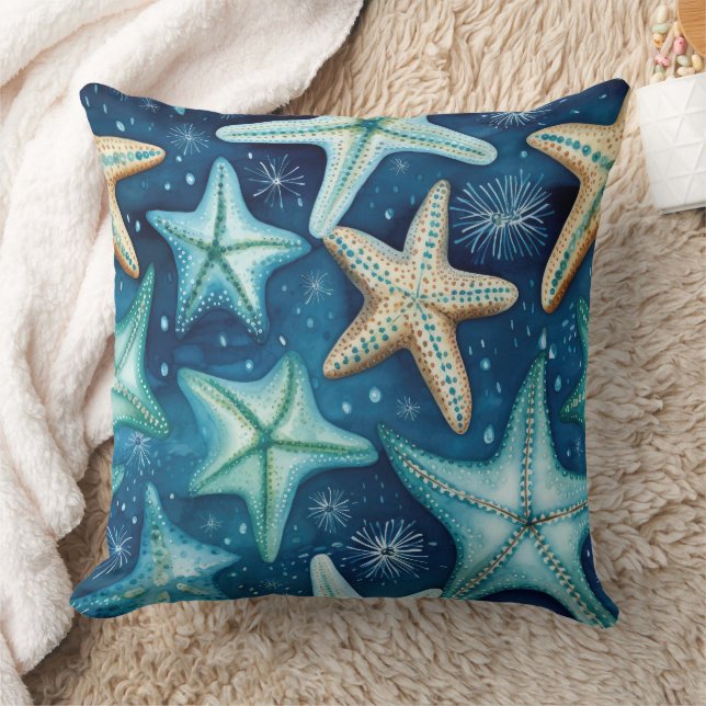 Coussin Motif d'étoile de mer côtière  (Couverture)