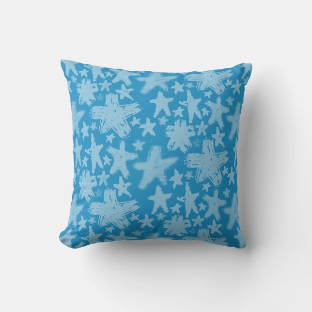 Coussin Motif d'étoiles de brosse (Recto)