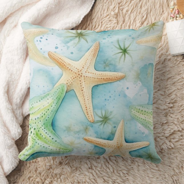 Coussin Motif d'étoiles de mer côtières  (Couverture)