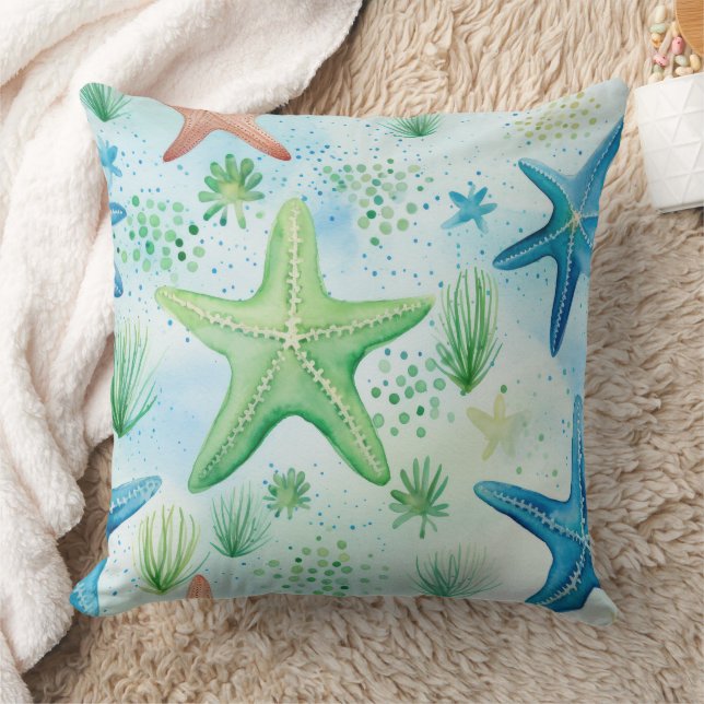 Coussin Motif d'étoiles de mer côtières  (Couverture)