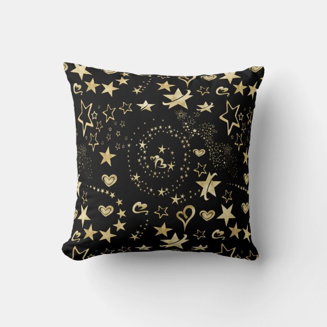 Coussin Motif d'étoiles Swirls (Recto)