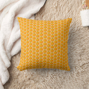 Coussin Motif d'Halloween Citrouille orange