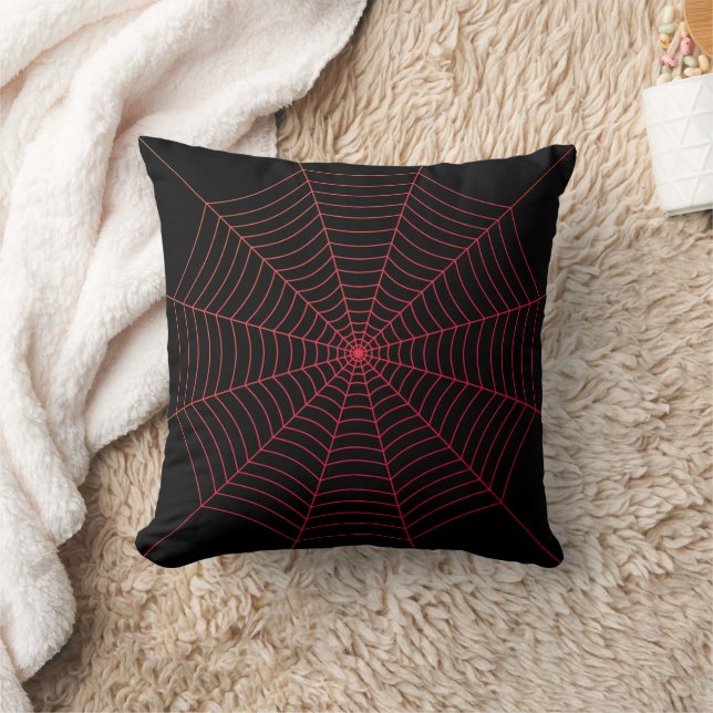 Coussin Motif d'Halloween en rouge noir (Couverture)