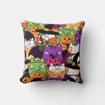 Motif d'Halloween Kawaii sans couture