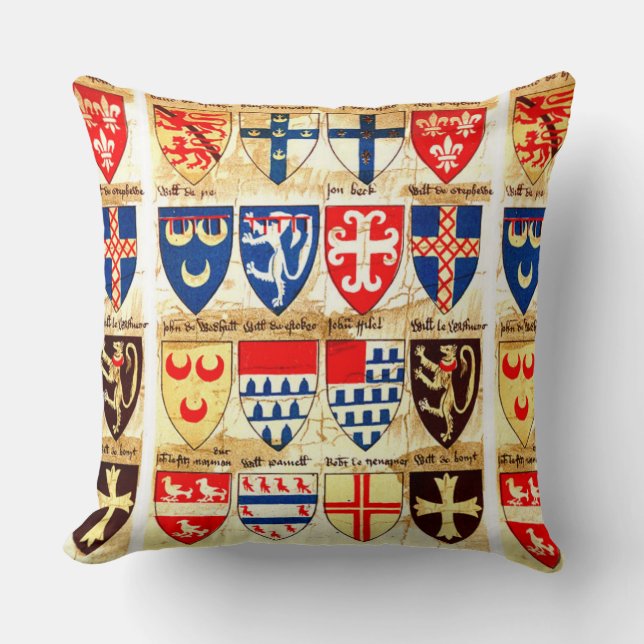 Coussin Motif d'héraldry décoratif (Recto)