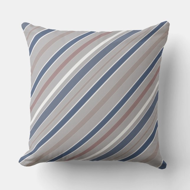 Coussin Motif diagonal avec n'importe quelle couleur (Recto)