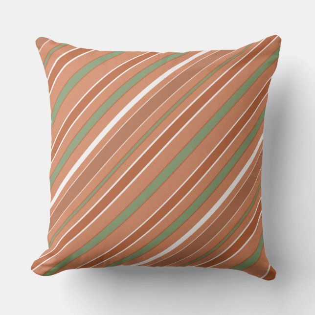 Coussin Motif diagonal de rayures avec toute couleur (Recto)