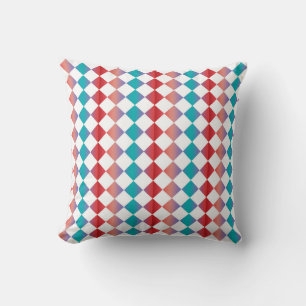 Coussin Motif diamant à carreaux coloré