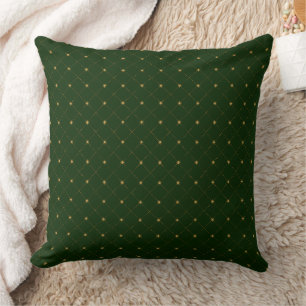 Coussin Motif Diamant Doré