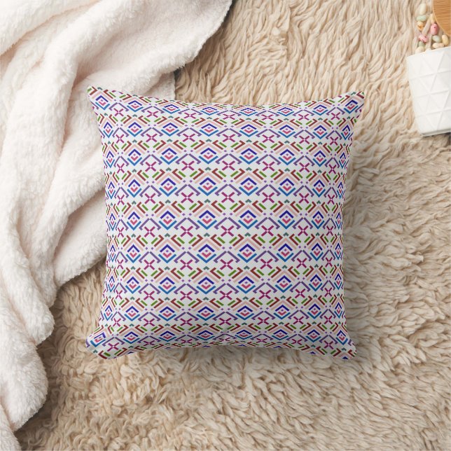 Coussin Motif diamant géométrique ethnique pastel moderne (Couverture)