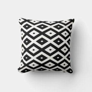 Coussin Motif diamant noir et blanc