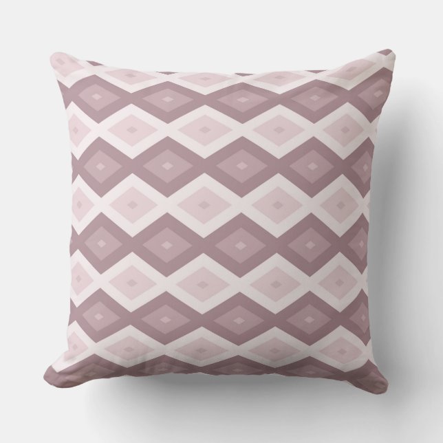 Coussin Motif diamant rose quartz rose (Recto)