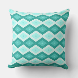 Coussin Motif diamant turquoise