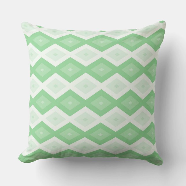 Coussin Motif diamant vert pomme (Recto)