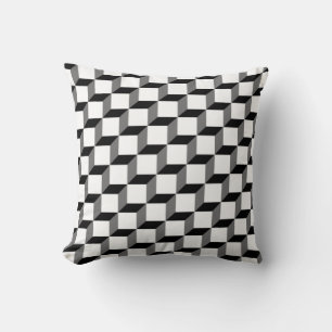 Coussin Motif d'illusion d'optique. Fond personnalisable