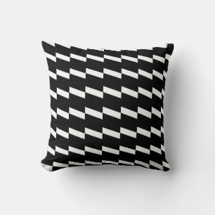 Coussin Motif d'illusion noire moderne