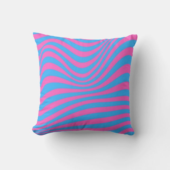 Coussin Motif d'illusion optique vague (Recto)
