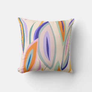 Coussin Motif d'illustration artistique d'été Abstrait. Cr
