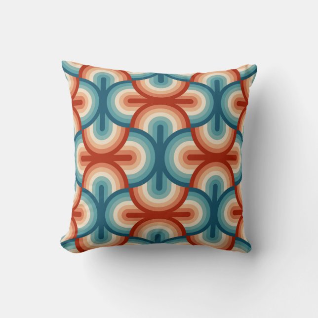 Coussin Motif d'illustration de bandes arc-en-ciel (Recto)