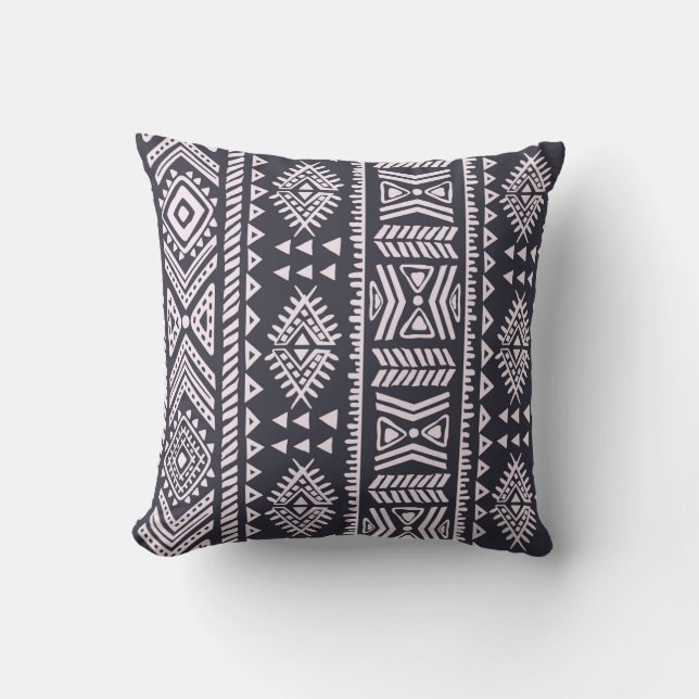Coussin Motif d'illustration ethnique tribal (Recto)