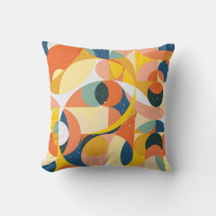 Coussin Motif d'illustration minimaliste géométrique avec