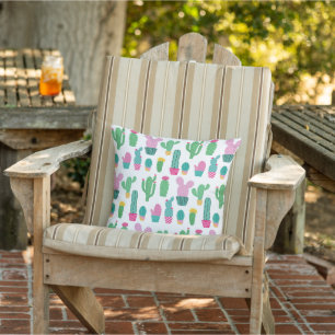 Coussin Motif d'illustrations de cactus mignonnes modernes