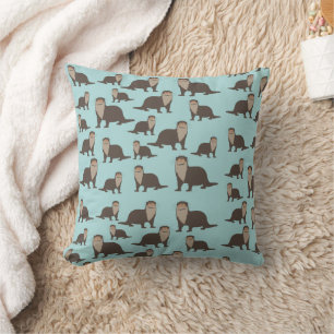 Coussin Motif d'illustrations de mignon Otter