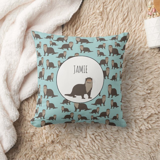 Coussin Motif d'illustrations de mignon Otter (Couverture)