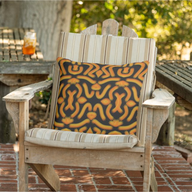Coussin Motif d'image en miroir d'art de nouille au fromag (Chaise)