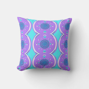 Coussin Motif Dimensionnel Circulaire Violet