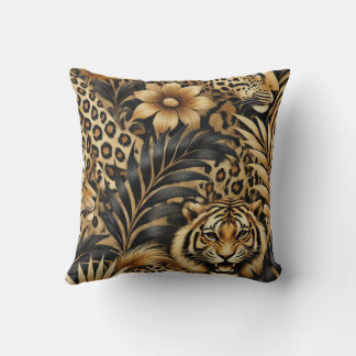 Coussin Motif d'impression botanique animale