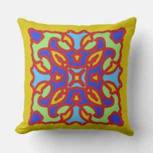 Coussin Motif d'impression de tissu multicolore moderne pa