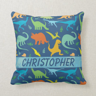 Coussin Motif Dinosaure coloré à personnaliser
