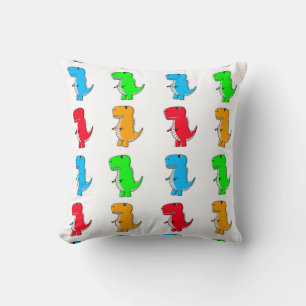 Coussin Motif Dinosaure de dessin coloré