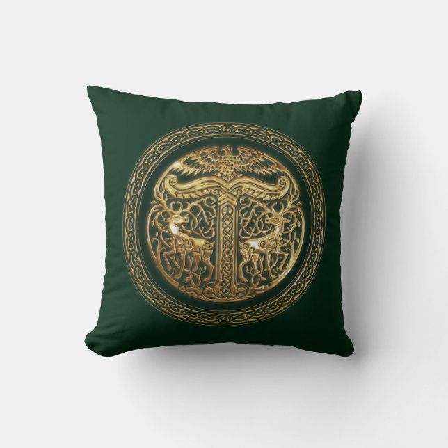 Coussin Motif d'Irminsul Asatru (Recto)
